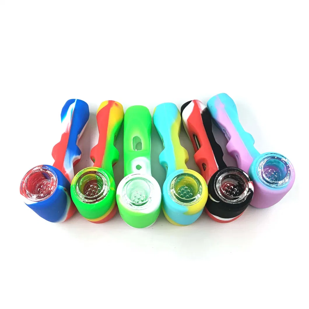 Silicone Smoking Pipe Siliclab Tie Dye Glass Bowl Tobacco Utensils