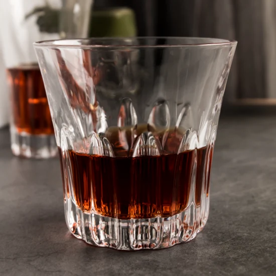 Atacado 15 onças à moda antiga Dof Crystal Beber Tumbler Copo Barware Round Rock Whisky Glass para Whisky Cocktail Licor Vinho Cerveja